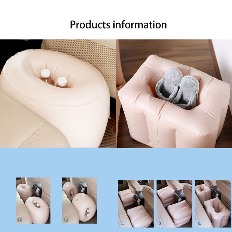 Auto täispuhutav voodi tagaistme vahepadja jalalaba täitmismadrats, magamiskoht sedaani õhulennuki jaoks Kiirtoe tarvikud