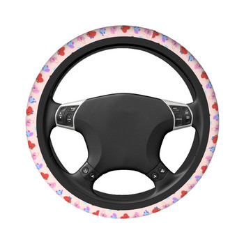 Калъфи за волани на автомобили Розови Kpop карикатури Универсална музикална плитка на капака на волана Автомобилен аксесоар за стил на кола