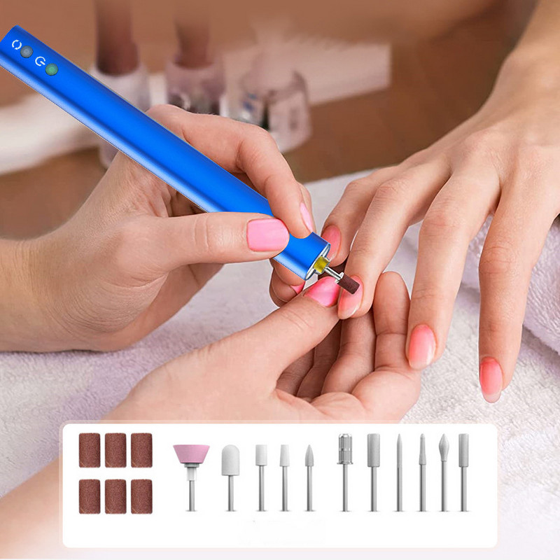 Kaasaskantav küünepuurimasin Juhtmeta laetav maniküürimasin Elektriline küünelihvija Akufreesimismasin