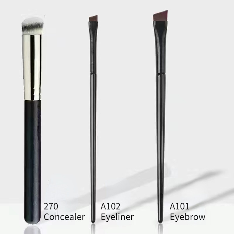 Besiūlis dangtelis Sintetinis tamsaus apskritimo maskuoklis makiažo šepetėliui.