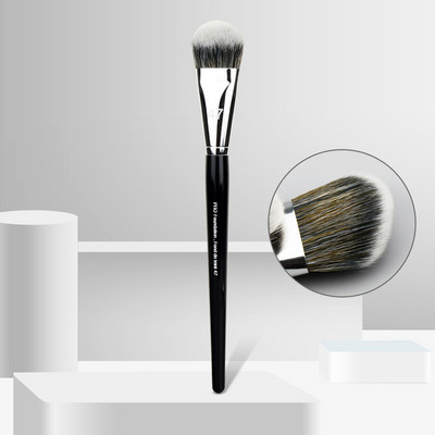 Foundation Brush Cream Meigipintsel kattega Sünteetilised Juuksed Näokontuuri peitepulber Pehme kiudvillane jumestuskosmeetiline