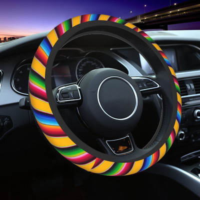 37-38 automobilio vairo dangtis Tradicinis meksikietiškas etninio stiliaus vaivorykštė Lgbt Pride Yaoi automobilio stilius, tinkami automobilio priedai