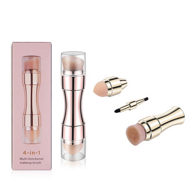 5 az 1-ben visszahúzható sminkecset készlet alapozó szemöldök ajak szemhéjpúder laza púder kozmetikai készlet sminkecset szépségápolási eszközök