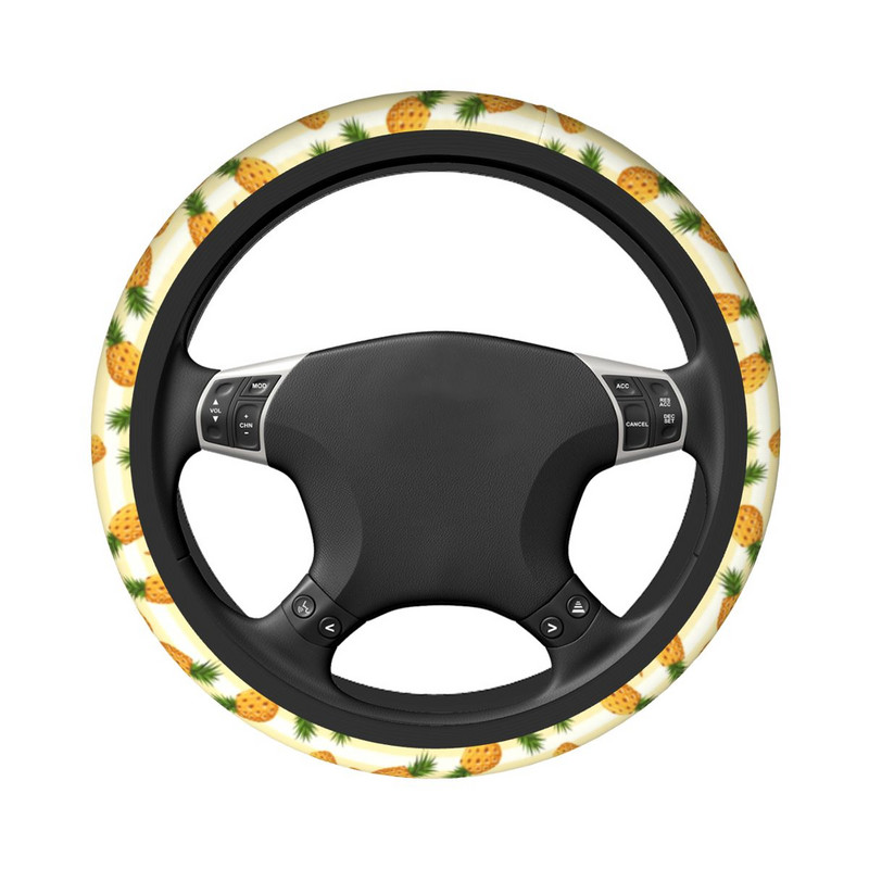 Pineapples automobilio vairo dangtelis 38 cm neslystantis automatinis vairo apsaugas madingi automobilių stiliaus automobilių priedai