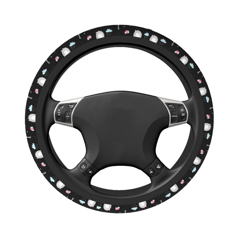 Automobilio vairo apdangalai Mieli baleto piešiniai Animacinių filmų pynė ant vairo dangtelio Automobilių apdaila Spalvingi automobilių priedai