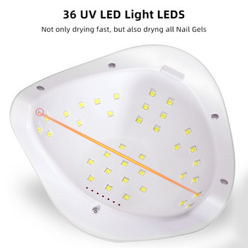 Στεγνωτήρας νυχιών Λάμπα νυχιών LED Λάμπα UV για σκλήρυνση όλων των βερνικιών νυχιών gel με Εργαλείο κομμωτηρίου μανικιούρ πεντικιούρ με ανίχνευση κίνησης