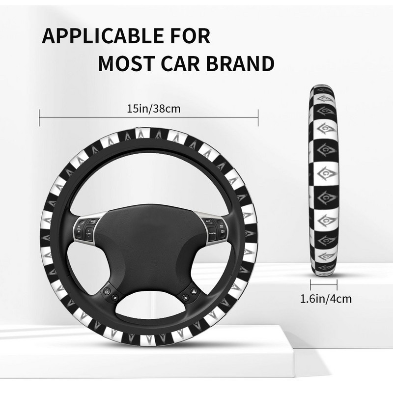 Masonska kockasta navlaka za volan automobila 37-38 Protuklizna masonska masonska zaštitna navlaka za volan Dizajn automobila
