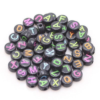 100 buc. Mărgele acrilice pătrate mixte cu litere rotunde de 6 mm Brelocuri cu numere de inimă libere pentru realizarea de bijuterii Accesorii pentru brățări