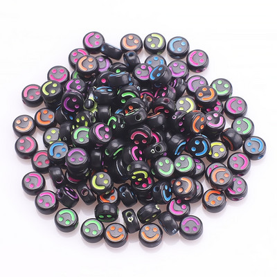 100 buc. Mărgele acrilice pătrate mixte cu litere rotunde de 6 mm Brelocuri cu numere de inimă libere pentru realizarea de bijuterii Accesorii pentru brățări