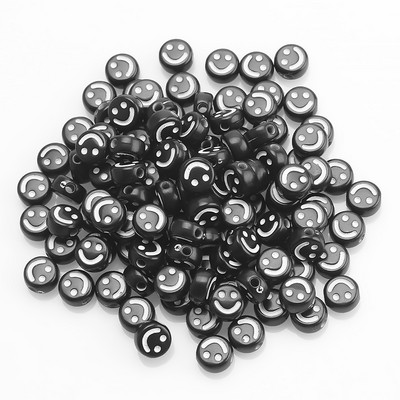 100 buc. Mărgele acrilice pătrate mixte cu litere rotunde de 6 mm Brelocuri cu numere de inimă libere pentru realizarea de bijuterii Accesorii pentru brățări