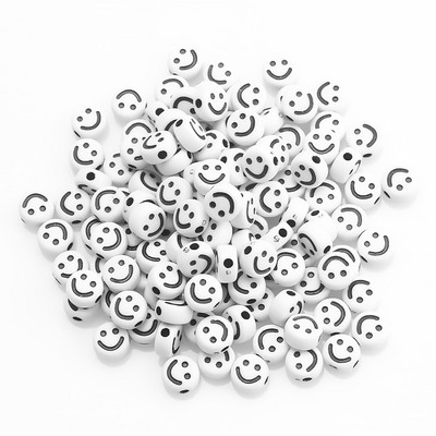 100 buc. Mărgele acrilice pătrate mixte cu litere rotunde de 6 mm Brelocuri cu numere de inimă libere pentru realizarea de bijuterii Accesorii pentru brățări