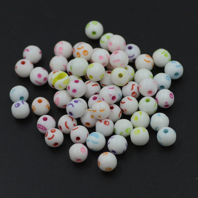 100 buc. Mărgele acrilice pătrate mixte cu litere rotunde de 6 mm Brelocuri cu numere de inimă libere pentru realizarea de bijuterii Accesorii pentru brățări