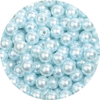 1000–50 tk ABS-i imitatsiooniga pärli, särav sirge auk, 3–12 mm mitut värvi DIY ümmargune rant ehete kaelakee valmistamise tarvis