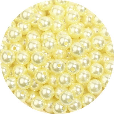 1000–50 tk ABS-i imitatsiooniga pärli, särav sirge auk, 3–12 mm mitut värvi DIY ümmargune rant ehete kaelakee valmistamise tarvis