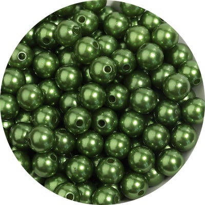 1000–50 tk ABS-i imitatsiooniga pärli, särav sirge auk, 3–12 mm mitut värvi DIY ümmargune rant ehete kaelakee valmistamise tarvis