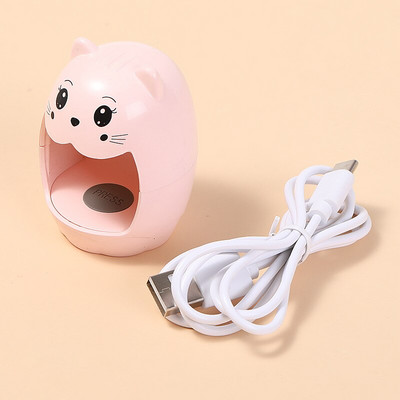 Mini fototeraapiamasin koomiksikujuline ühe sõrme küünte parandav LED-valgus kiiresti kuivav küünte õli liim küpsetuslamp USB