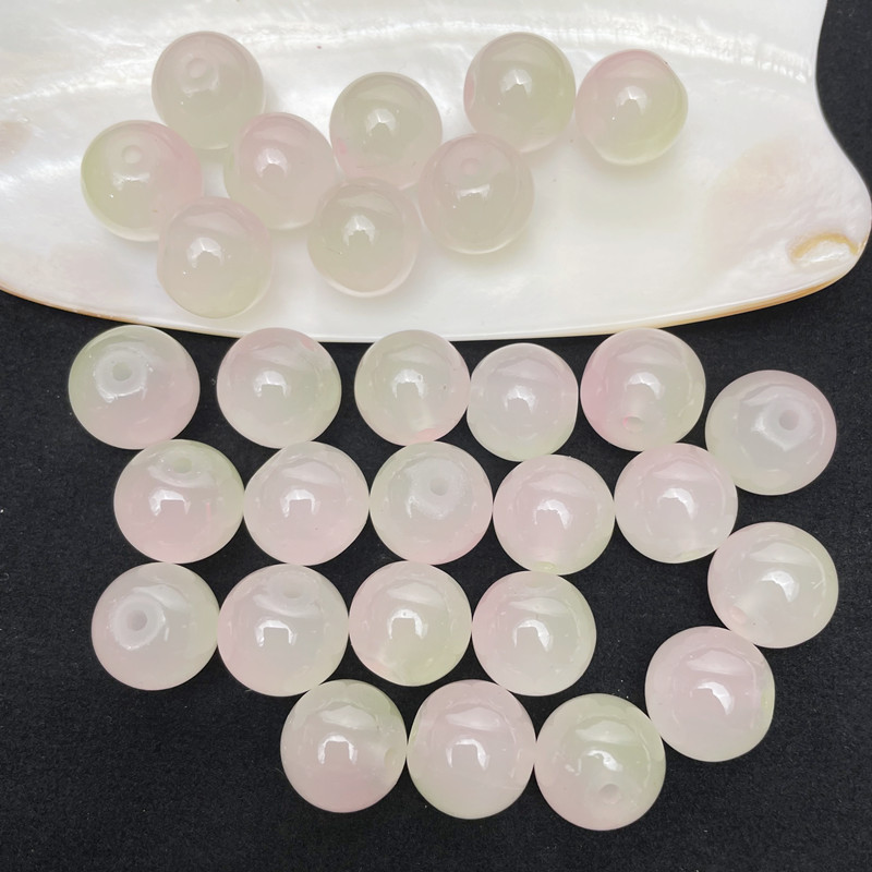 8MM/10MM/12MM apyrankių priedai Aukštos kokybės stiklo apvalūs laisvi tarpikliai, skirti papuošalams gaminti „pasidaryk pats“