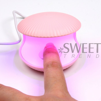 18W Shell UV лампа за сушене на нокти Мини машина за фототерапия с яйца с един пръст Бързосъхнеща преносима маникюрна втвърдена лак CA053