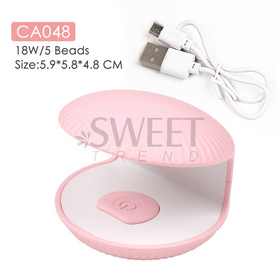 18 W-os Shell UV körömlámpa szárító mini egyujjas tojásos fototerápiás gép gyorsan száradó hordozható lakkal kötött manikűr eszközök CA053