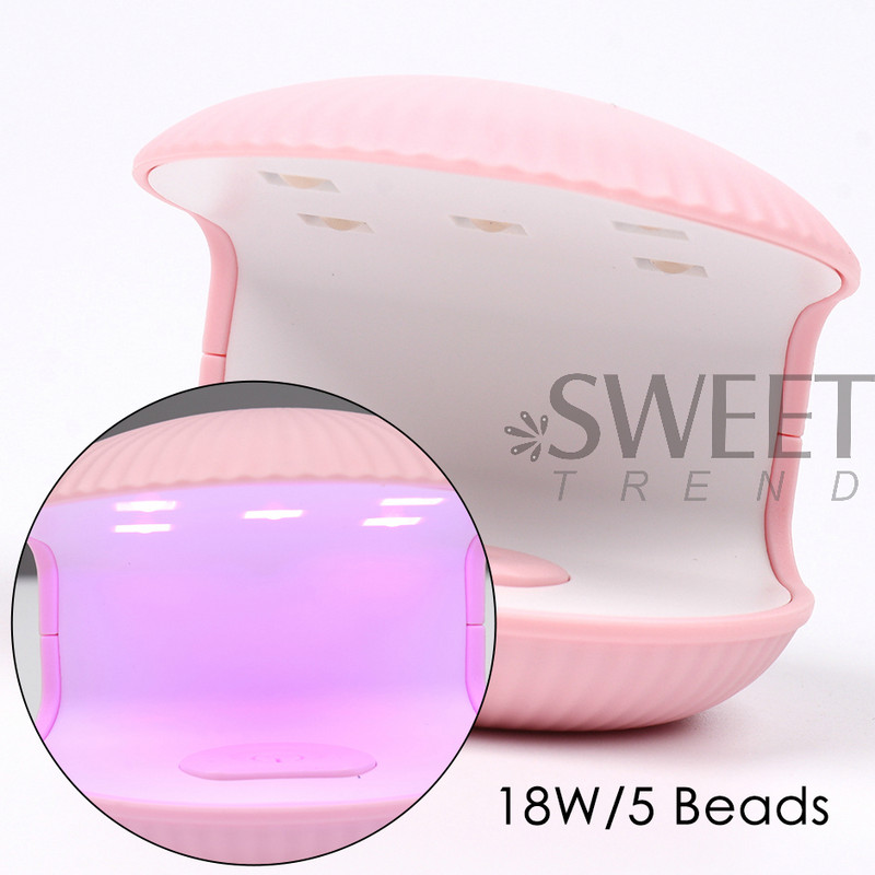 18 W-os Shell UV körömlámpa szárító mini egyujjas tojásos fototerápiás gép gyorsan száradó hordozható lakkal kötött manikűr eszközök CA053