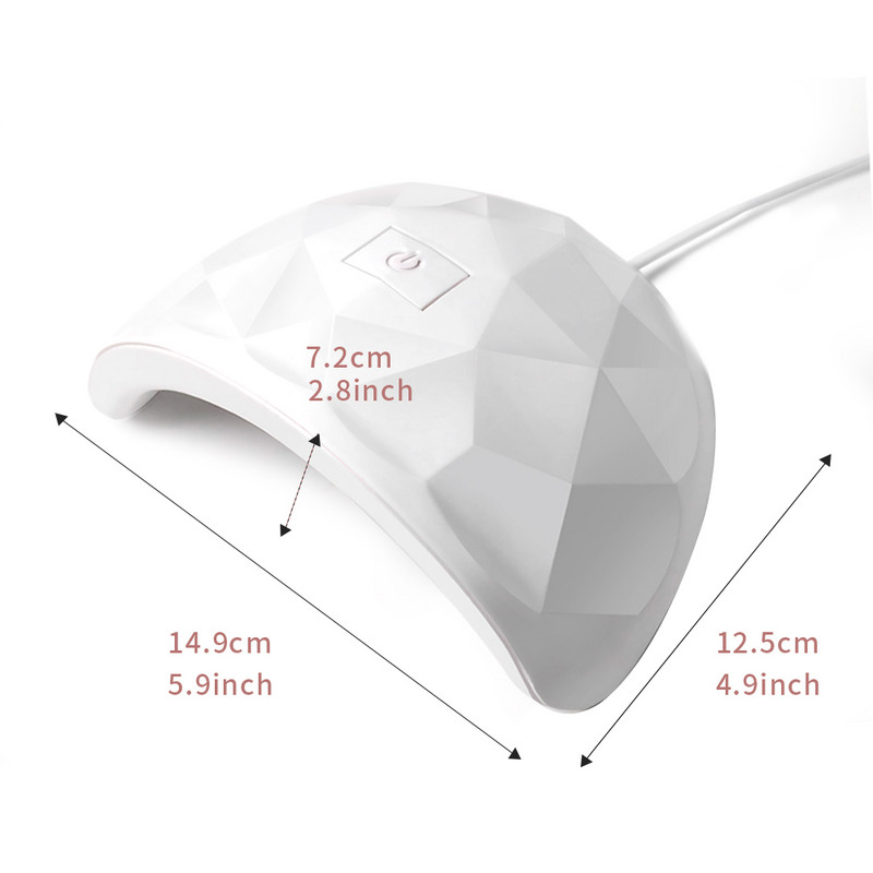 54W 18 LED kuivatuslamp maniküür UV küünekuivati kuivav geel-küünelakk Integreeritud USB Smart Timer päikesevalguse küünekunsti tööriistad