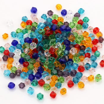 AAA австрийски кристал биконични мъниста 2 3 4 6 8 мм многоцветни фасетирани стъклени дистанционни мъниста за изработка на бижута Направи си сам аксесоари на едро