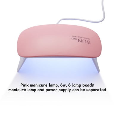 1 kom. Sušilo za nokte s ružičastom mašnom 52 W Prijenosni USB kabel Lampa za nokte za kućnu upotrebu za sušenje laka za nokte s 18 komada kuglica UV LED lampa*