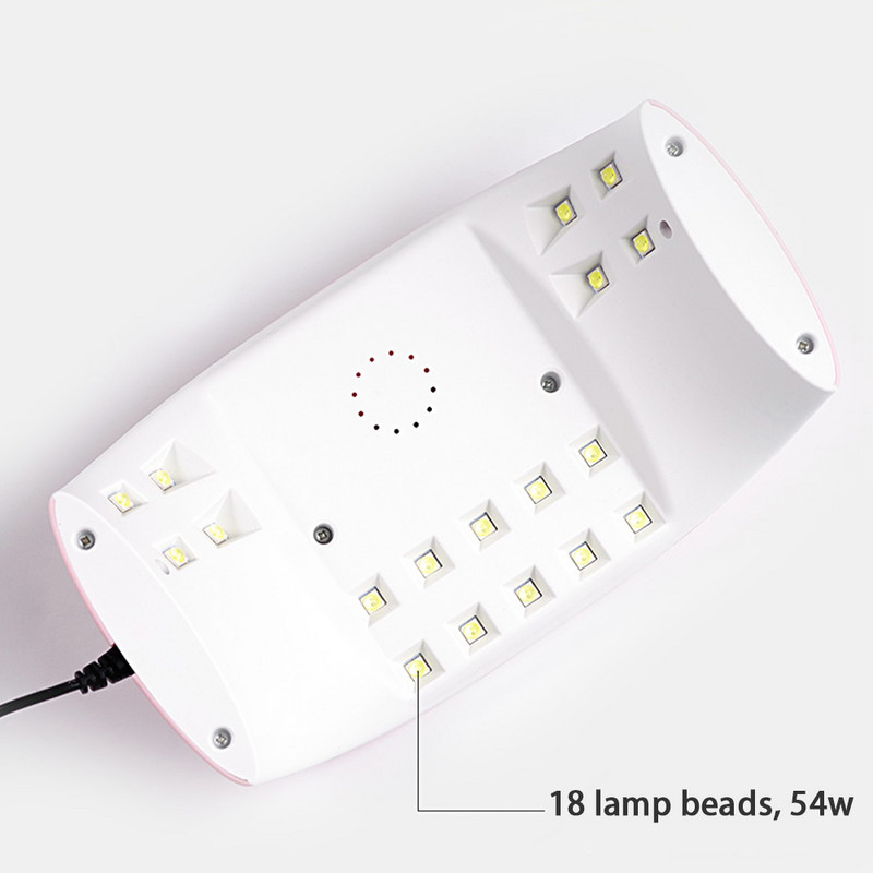 1 kom. Sušilo za nokte s ružičastom mašnom 52 W Prijenosni USB kabel Lampa za nokte za kućnu upotrebu za sušenje laka za nokte s 18 komada kuglica UV LED lampa*