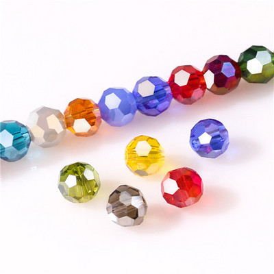 3 4 6 8mm margele rotunde de cristal mărgele de sticlă colorate fațetate margele distanțatoare libere pentru realizarea de bijuterii, brățară, colier, bricolaj