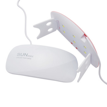 Μίνι λάμπα στεγνώματος κόλλας βερνίκι νυχιών Διεπαφή USB Πτυσσόμενη λάμπα φωτοθεραπείας Mini ποντικιού Λάμπα LED βελτίωσης νυχιών Φορητή λάμπα UV