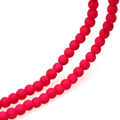 OlingArt Gumi Üveggyöngyök Magas 6MM minőség 100 DB/tétel cukorka színű neon matt laza kézzel készített ékszer készítés karkötő barkácsolás