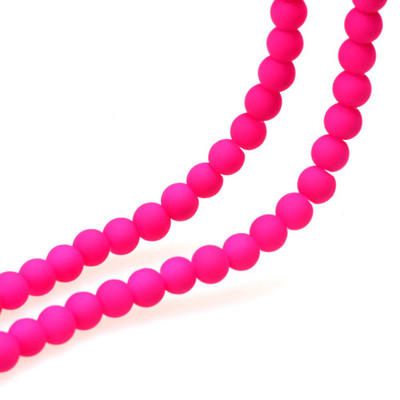 OlingArt Gumi Üveggyöngyök Magas 6MM minőség 100 DB/tétel cukorka színű neon matt laza kézzel készített ékszer készítés karkötő barkácsolás