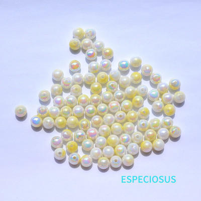 DIY ehete aksessuaarid 8MM mitmevärvilised kaetud akrüül ABS pärlihelmed imitatsiooni kesta vaheosa käevõru valmistamise osakond 100 tk