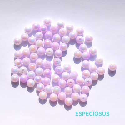 DIY ehete aksessuaarid 8MM mitmevärvilised kaetud akrüül ABS pärlihelmed imitatsiooni kesta vaheosa käevõru valmistamise osakond 100 tk