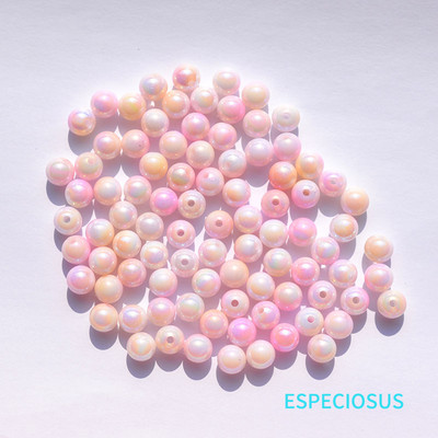 DIY ehete aksessuaarid 8MM mitmevärvilised kaetud akrüül ABS pärlihelmed imitatsiooni kesta vaheosa käevõru valmistamise osakond 100 tk