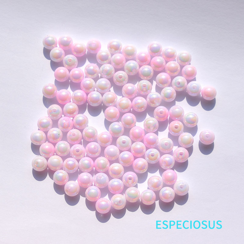 DIY ehete aksessuaarid 8MM mitmevärvilised kaetud akrüül ABS pärlihelmed imitatsiooni kesta vaheosa käevõru valmistamise osakond 100 tk