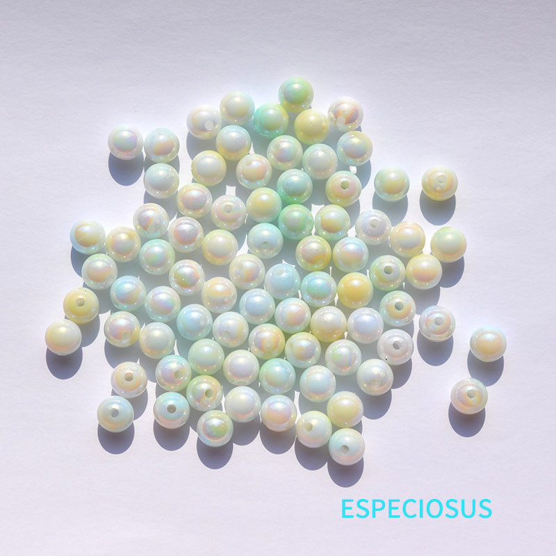 DIY ehete aksessuaarid 8MM mitmevärvilised kaetud akrüül ABS pärlihelmed imitatsiooni kesta vaheosa käevõru valmistamise osakond 100 tk