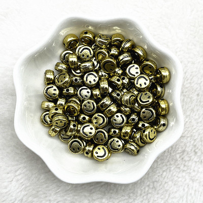 ΝΕΑ 100-400 τμχ 7x4mm Οβάλ Σχήμα χαμογελαστό Πρόσωπο Ακρυλικές Χαλαρές Χάντρες για Κοσμήματα που Κατασκευάζουν DIY Χειροποίητα Αξεσουάρ Βραχιόλι