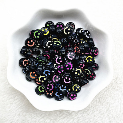 ΝΕΑ 100-400 τμχ 7x4mm Οβάλ Σχήμα χαμογελαστό Πρόσωπο Ακρυλικές Χαλαρές Χάντρες για Κοσμήματα που Κατασκευάζουν DIY Χειροποίητα Αξεσουάρ Βραχιόλι