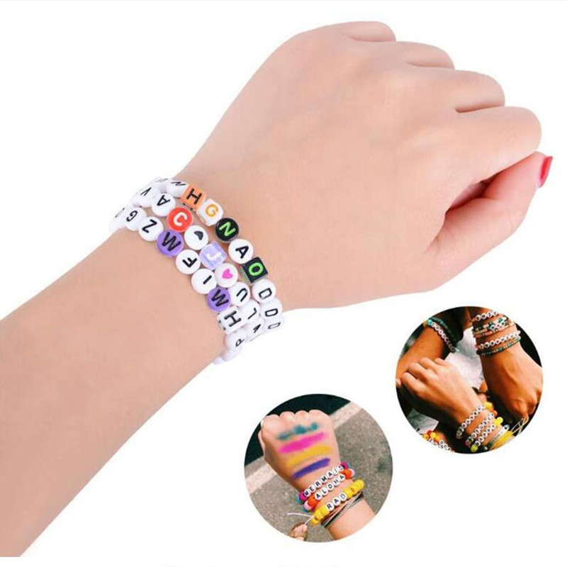 ΝΕΑ 100-400 τμχ 7x4mm Οβάλ Σχήμα χαμογελαστό Πρόσωπο Ακρυλικές Χαλαρές Χάντρες για Κοσμήματα που Κατασκευάζουν DIY Χειροποίητα Αξεσουάρ Βραχιόλι