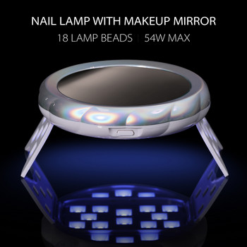 HALAIMAN USB 54W Λάμπα στεγνώματος νυχιών Καθρέφτης μακιγιάζ για όλα τα εργαλεία μανικιούρ Λάμπα Led για νύχια Uv Light For Gel Nails Αξεσουάρ