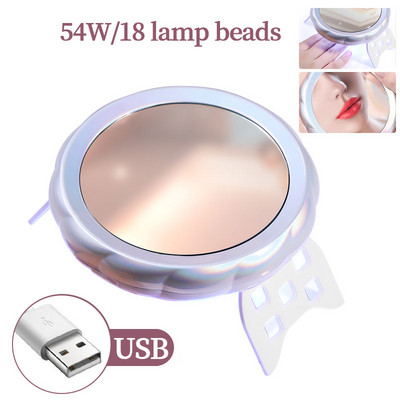 HALAIMAN USB 54W küünekuivatuslamp meigipeegel kõikidele maniküüritööriistadele Led lamp küüntele UV valgus geelküünte jaoks Aksessuaarid