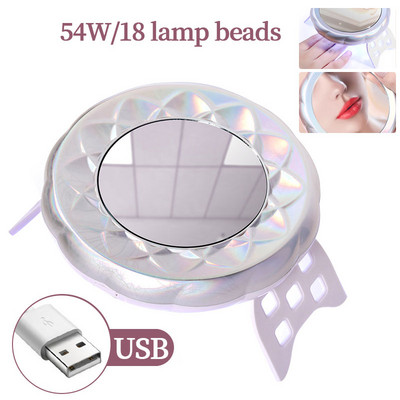 HALAIMAN USB 54W küünekuivatuslamp meigipeegel kõikidele maniküüritööriistadele Led lamp küüntele UV valgus geelküünte jaoks Aksessuaarid
