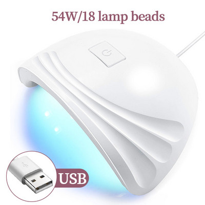 HALAIMAN USB 54W küünekuivatuslamp meigipeegel kõikidele maniküüritööriistadele Led lamp küüntele UV valgus geelküünte jaoks Aksessuaarid
