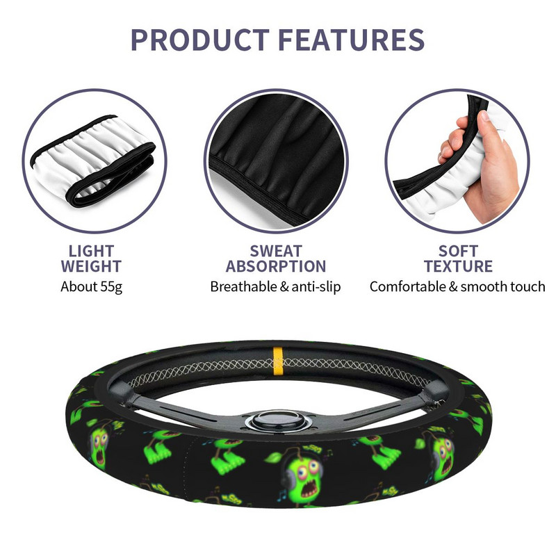 Auto rooliratta kate My Singing Monsters videomäng Universaalne multikas rooliratta kaanel Autotarvikud