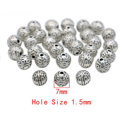 20 tk Tiibeti hõbetatud elupuu lahtised vahehelmed ehete valmistamiseks käevõru DIY tarvikud käsitöö 9 mm