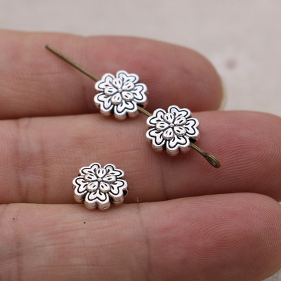 20 tk Tiibeti hõbetatud elupuu lahtised vahehelmed ehete valmistamiseks käevõru DIY tarvikud käsitöö 9 mm