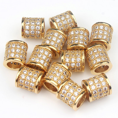 3 tk Micro Pave tsirkooniumoksiidi helmed ümmarguse geomeetriaga metallist kuubikujulised tsirkoonhelmed meisterdamiseks käevõru kaelakee disainiga ehete käsitöö tegemiseks