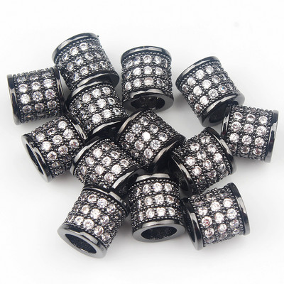 3 tk Micro Pave tsirkooniumoksiidi helmed ümmarguse geomeetriaga metallist kuubikujulised tsirkoonhelmed meisterdamiseks käevõru kaelakee disainiga ehete käsitöö tegemiseks