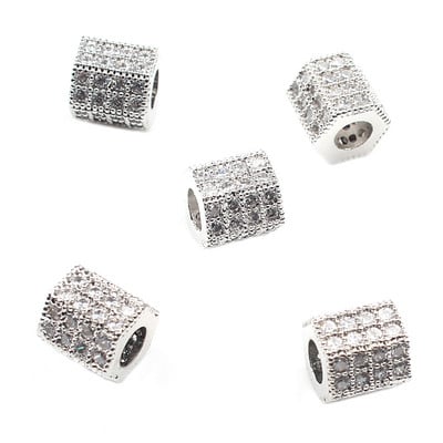 3 tk Micro Pave tsirkooniumoksiidi helmed ümmarguse geomeetriaga metallist kuubikujulised tsirkoonhelmed meisterdamiseks käevõru kaelakee disainiga ehete käsitöö tegemiseks